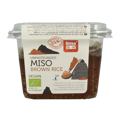 Lima Brown rice miso ongepasteuriseerd bio 300 Gram Lima Brown rice miso ongepasteuriseerd bio 300 Gram