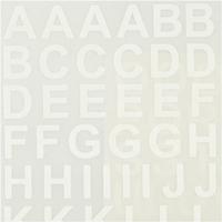 Creativ Company Rub-on stickers, letters en cijfers, h: 17 mm, b: 17 mm, vel 12,2x15,3 cm, wit, 1 doos - thumbnail