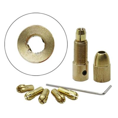 7 stuks/set messing 0.5-3mm kleine elektrische boor-bit Collet micro twist 4.05 mm boorkop set met moersleutel