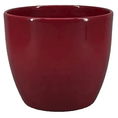 Floran bloempot boule 7,5x6 cm wijnrood