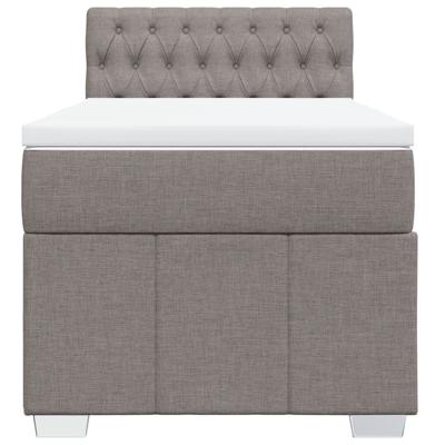 Boxspring met matras stof taupe 90x200 cm - thumbnail