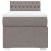 Boxspring met matras stof taupe 90x200 cm - thumbnail