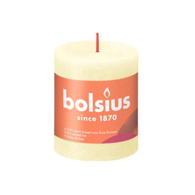 Bolsius stompkaars rustiek butter yellow 8 cm 7 cm