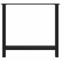 Salontafelpoten 2 st 80x(72-73) cm staal zwart - thumbnail