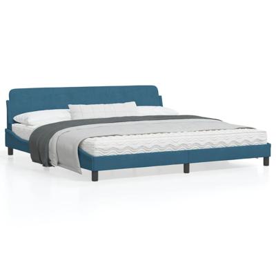Bedframe "Dover" fluweel blauw 200x200 cm