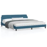 Bedframe "Dover" fluweel blauw 200x200 cm - thumbnail