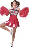 USA Cheerleader outfit dames - thumbnail