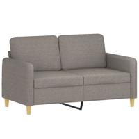 4-delige Loungeset met kussens stof taupe - thumbnail
