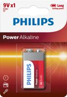 Philips Power 6LR61 9V batterij (blok) Alkaline 9 V 1 stuk(s) - thumbnail