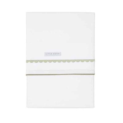 Little Dutch baby ledikantlaken 110x140 cm Pure Olive Rounded geborduurd Little Dutch baby ledikantlaken 110x140 cm Pure Olive Rounded geborduurd