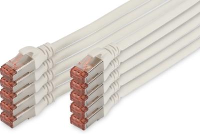 Digitus DK-1644-005-WH-10 RJ45 Netwerkkabel, patchkabel CAT 6 S/FTP 0.50 m Wit Folie afscherming, Afscherming totaal, Afgeschermd, Halogeenvrij, Simplex, Digitus DK-1644-005-WH-10 RJ45 Netwerkkabel, patchkabel CAT 6 S/FTP 0.50 m Wit Folie afscherming, Afscherming totaal, Afgeschermd, Halogeenvrij, Simplex,