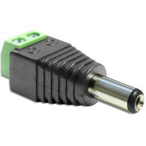 Delock 65396 DC (stroom) Adapter [1x DC-stekker 5,5 - 1x 2-polig] Zwart, Groen