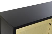 Dressoir DKD Home Decor Zwart Spar Natuurlijk Rotan (120 x 38 x 76 cm) - thumbnail