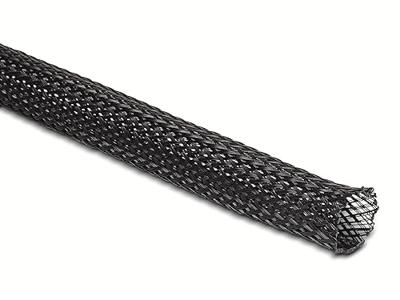 HellermannTyton 170-80150 HLB15-PET-BK-10M Gevlochten slang Zwart Polyester 5 tot 5 mm 10 m