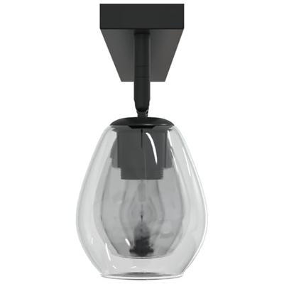 VidaXL Plafondspot zwart 110,5 x 13 x 26 cm glas en metaal VidaXL Plafondspot zwart 110,5 x 13 x 26 cm glas en metaal