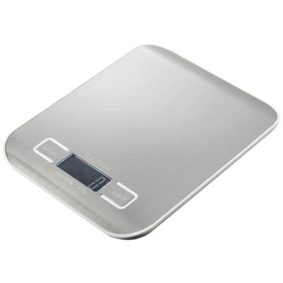 Sygonix Keukenweegschaal Digitaal Weegbereik (max.)=5 kg Zilver/RVS 180 x 140 x 17