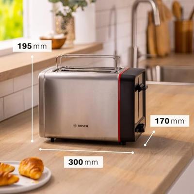 Bosch Kompakt Toaster MyMoment, Edelstahl Broodrooster RVS