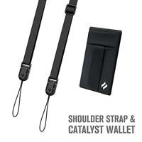 Catalyst Stick On Wallet & Shoulder Strap Bundle Stealth Black - thumbnail