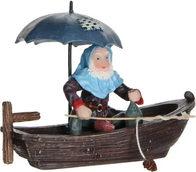 Kabouter in de boot l9.5b4.5h6.5cm Luville - Luville