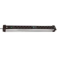 Stekkerdoos Premium-Alu-Line 12-Wegs 3.00 m Aluminium/Zwart - Geaard - thumbnail