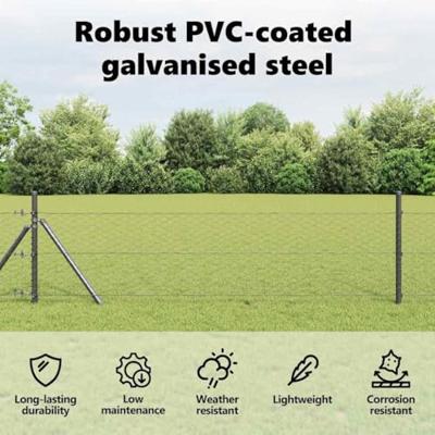 VidaXL Hexagon hek grijs 0,4 x 50 m pvc