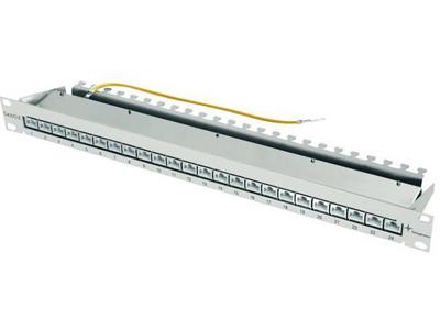 TELEGÄRTNER J02023A0052 Patch Panel K Class EA (diep) 24x RJ45, 48,36 cm (19 inch) lichtgrijs