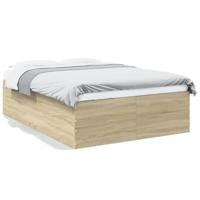 Bedframe bewerkt hout sonoma eikenkleurig 140x190 cm - thumbnail