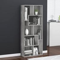 Boekenkast 67x24x161 cm bewerkt hout grijs sonoma eikenkleurig - thumbnail