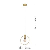 Eglo Gouden hanglampManizales Ø 25cm - 98834 - thumbnail