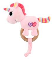Toi-Toys rammelaar Little Stars junior hout/katoen roze - thumbnail