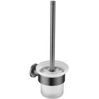 WC Borstel met Houder - Toiletborstelhouder - Leoni Rimbo - Rond - PVD - Gunmetal Grijs - thumbnail