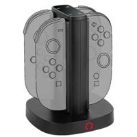 Oplaadstation - KONIX - 2 paar Joy-Con-controllers - LED-oplaadindicator - USB-A-aansluiting - Zwart - thumbnail