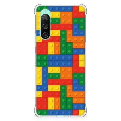 Sony Xperia 10 V Doorzichtige Silicone Hoesje Blokken Sony Xperia 10 V Doorzichtige Silicone Hoesje Blokken