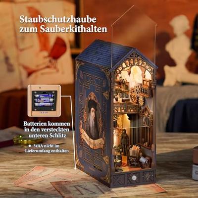 Tone-Cheer Leonardo da Vinci Book Nook met Verlichting Bouwpakket Modelbouw Tone-Cheer Leonardo da Vinci Book Nook met Verlichting Bouwpakket Modelbouw