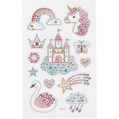 Creativ Company Diamant stickers eenhoorn, 1 vel