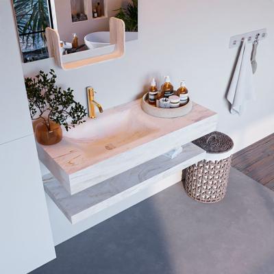 MONDIAZ ALAN-DLUX 100cm planchet Ostra. Vrijhangende wastafel CLOUD links 1 kraangat, kleur Ostra. MONDIAZ ALAN-DLUX 100cm planchet Ostra. Vrijhangende wastafel CLOUD links 1 kraangat, kleur Ostra.