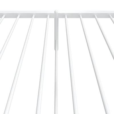 Bedframe met hoofd- en voeteneinde metaal wit 90x190 cm