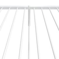 Bedframe met hoofd- en voeteneinde staal wit - thumbnail