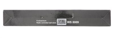 Techno Line WS 8009 Wandklok Zendergestuurd 4.3 cm x 410 mm x 270 mm x 43 mm Zilver