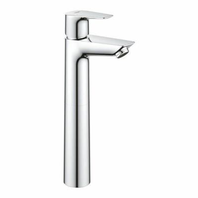 Grohe QuickFix Start Edge wastafelkraan met push-open waste chroom