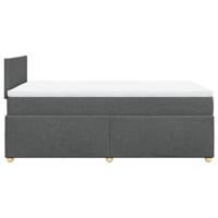 Boxspring met matras stof donkergrijs 120x190 cm - thumbnail