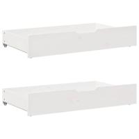 Bedframe zonder matras massief grenenhout wit 90x200 cm - thumbnail
