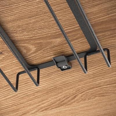 Metaltex Wijnglazenrek 20x28x7 cm Zwart