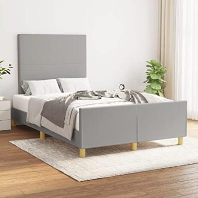 Bedframe zonder matras 120x190 cm stof lichtgrijs