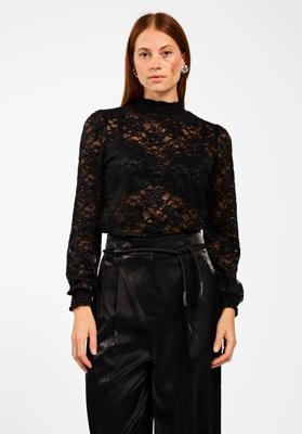 Aaiko Tory Lace Pes 199 T-shirt Lange Mouw 900 Black