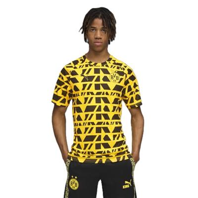 PUMA Borussia Dortmund Pre-Match Trainingsshirt 2025-2026 Geel Zwart PUMA Borussia Dortmund Pre-Match Trainingsshirt 2025-2026 Geel Zwart