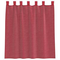Gordijnen voile met lussen 2 st 140x140 cm wijnrood - thumbnail