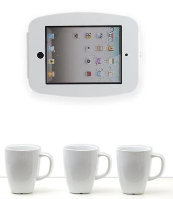 Maclocks 224SENW Space Enclosure bevestigingsset incl. diefstalbeveiliging voor webtablet/wandmontage/Apple iPad 3/2/4 met Retina-display aluminium wit