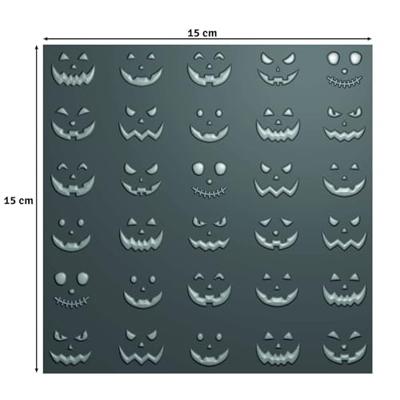 Vaessen Creative • embossing folder pompoengezichtjes 15x15cm 1st.