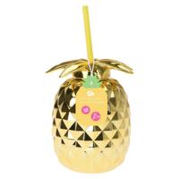 Drinkbeker Gouden Ananas - thumbnail
